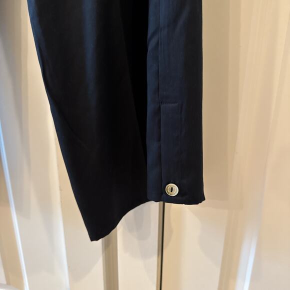 GRANA -NWT- Black Tencel Side Slit Career Pants Trousers | Large - Picture 3 of 12